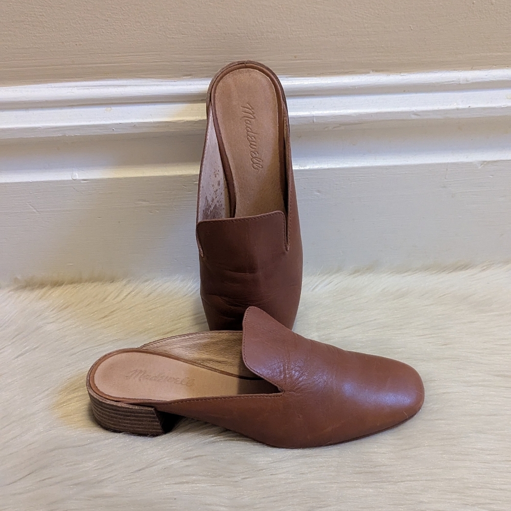 Madewell Brown Leather Mules